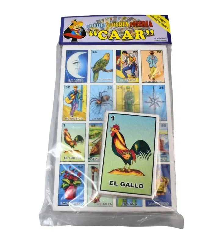 Lotería de 20 Tablas Loterías Camacho - Baraja Grande Tradicional