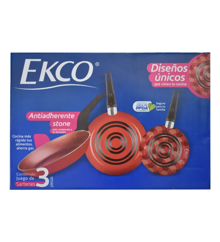 Set Ekco 3 pzas rojo – 20, 24, 30 cm