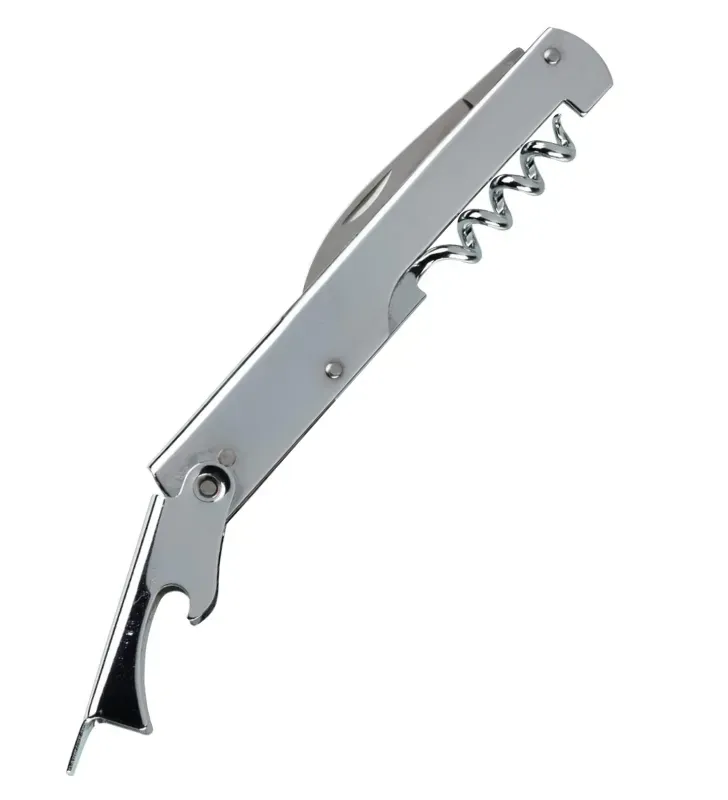 Sacacorchos 3 en 1 Ekco Classic - Acero Cromado con Destapador