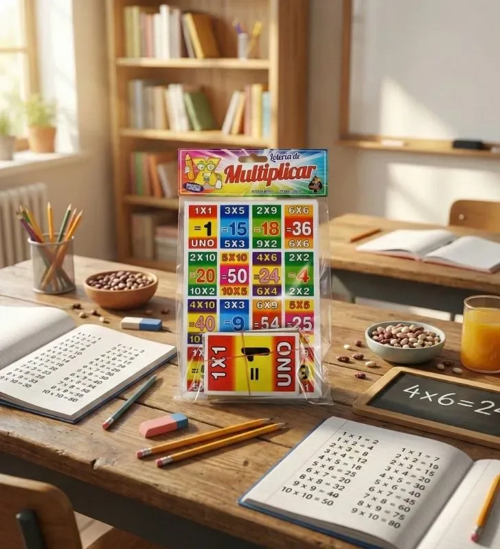Lotería de Multiplicar Loterías Camacho - Juego Educativo (10 Tablas)