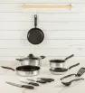 Batería de Cocina Ekco 12 Piezas - Aluminio Antiadherente Plata
