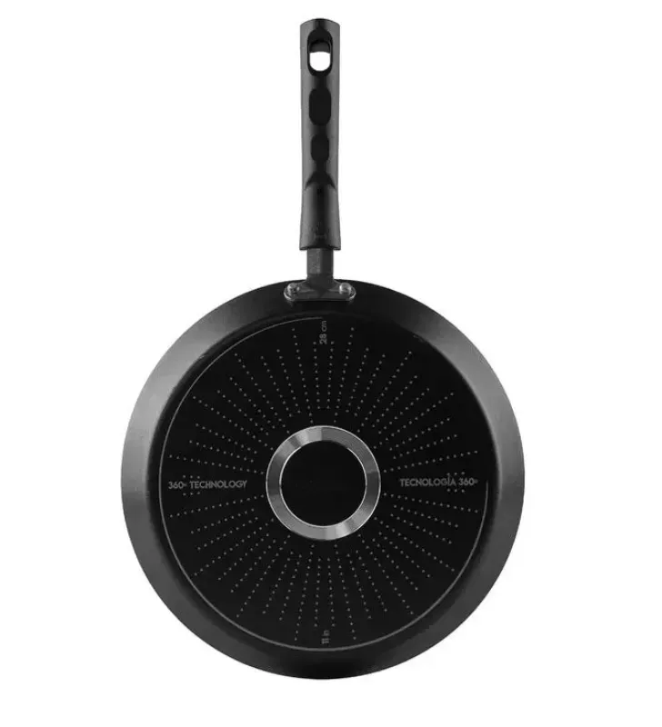 Crepera Vasconia Esencial 28 cm Negra - Antiadherente 360°