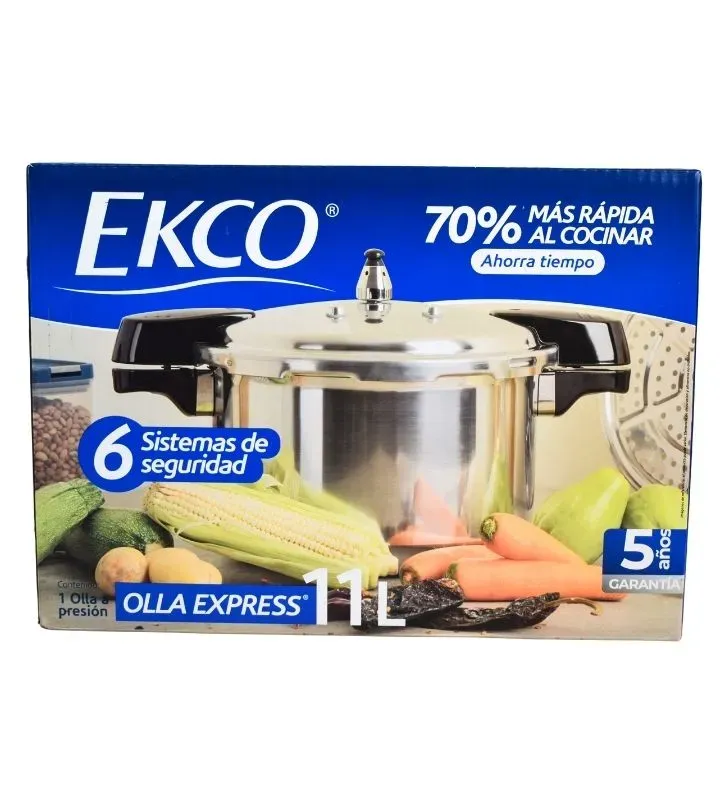 Olla Express Ekco 11 Litros 38731 - Aluminio y Seguridad