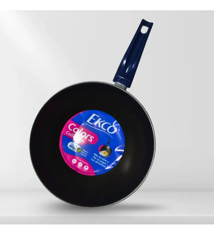 Wok Ekco 24 cm Azul – Acero esmaltado antiadherente