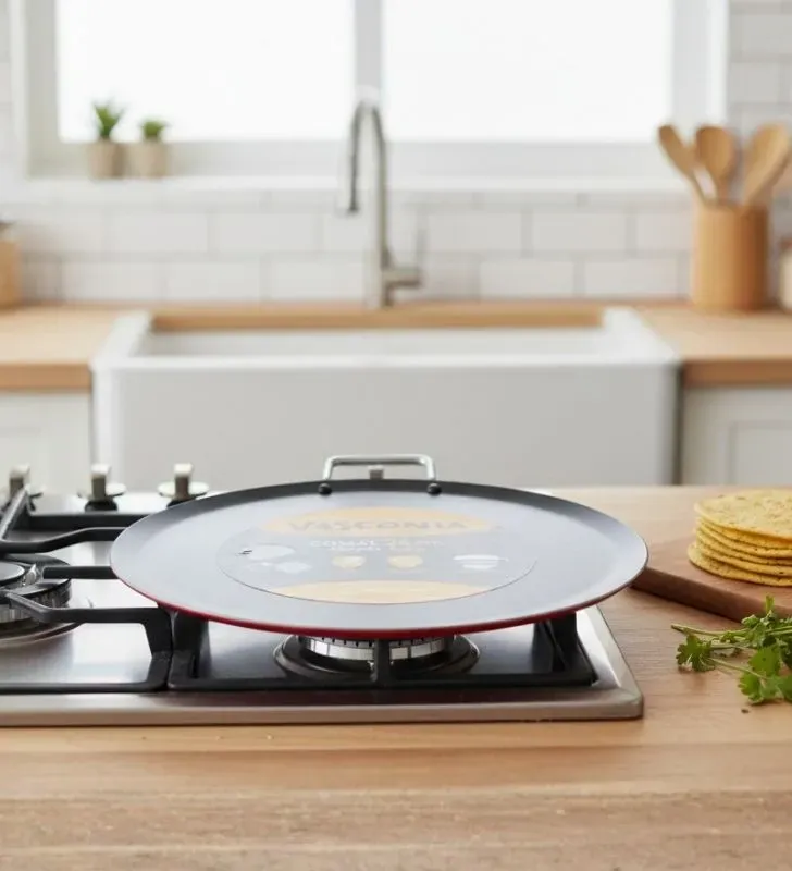 Comal Vasconia Esencial 26 cm Rojo - Aluminio Antiadherente