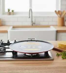 Comal Vasconia Esencial 26 cm Rojo - Aluminio Antiadherente