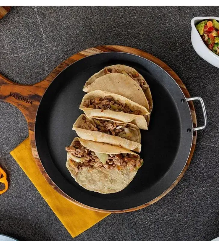 Comal Vasconia Esencial 26 cm Rojo - Aluminio Antiadherente