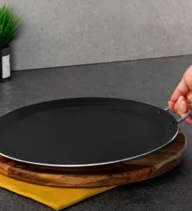 Comal Vasconia Esencial 26 cm Negro - Aluminio Antiadherente