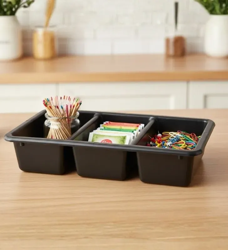 Charola Multiusos Chica 3 Divisiones Plastymet - Resistencia y Orden