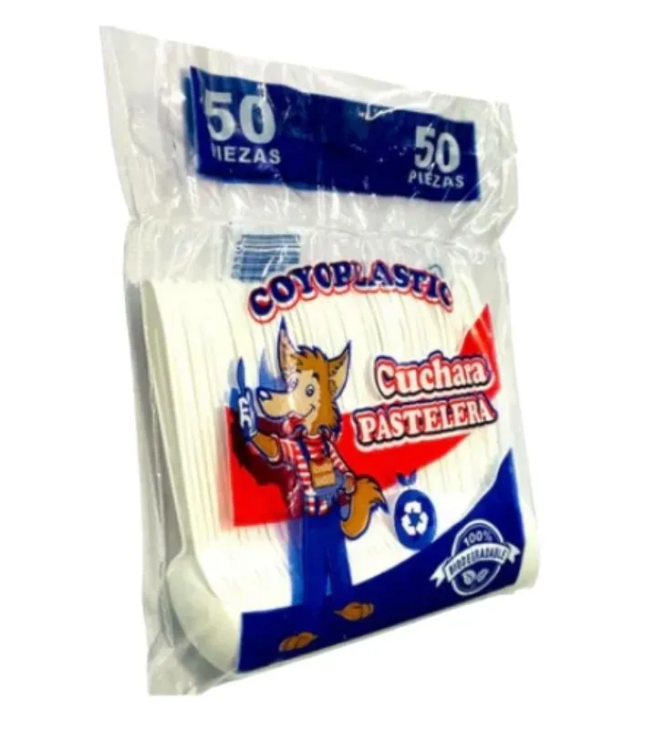 Cuchara Pastelera Coyote Coyoplastic - Paquete con 50 Piezas
