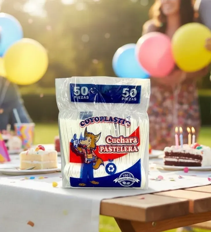 Cuchara Pastelera Coyote Coyoplastic - Paquete con 50 Piezas