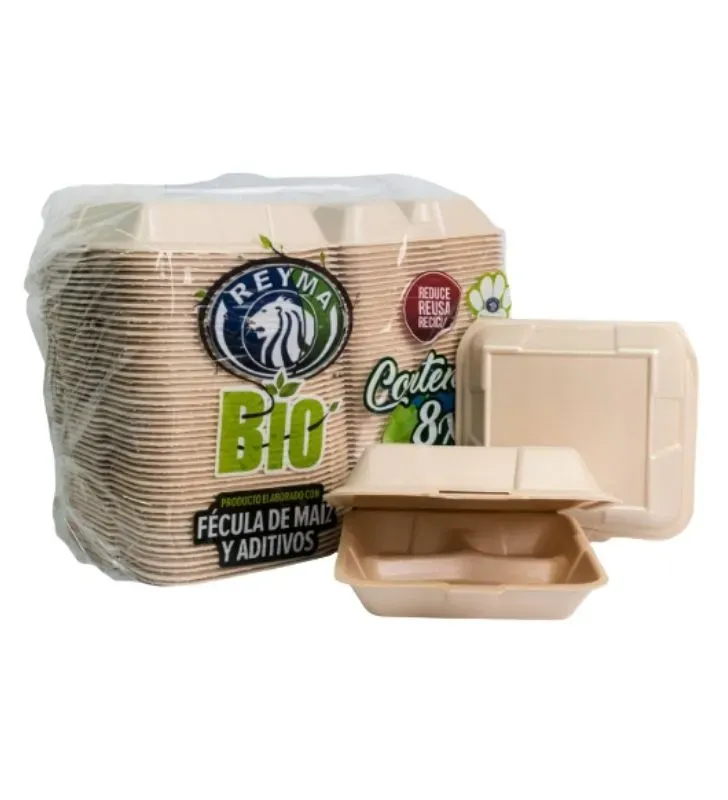Domo Orion Biodegradable 8x8 con Divisiones - 50 pzas