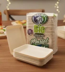 Charola 855 Biodegradable Reyma CHA855C - Paquete con 50 Piezas