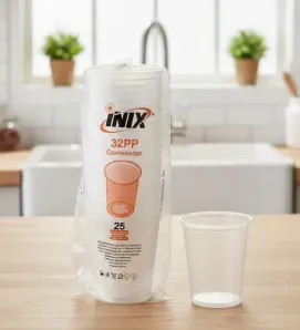 Contenedor Plástico 32 oz INIX - Paquete 25 pzas (946 ml)