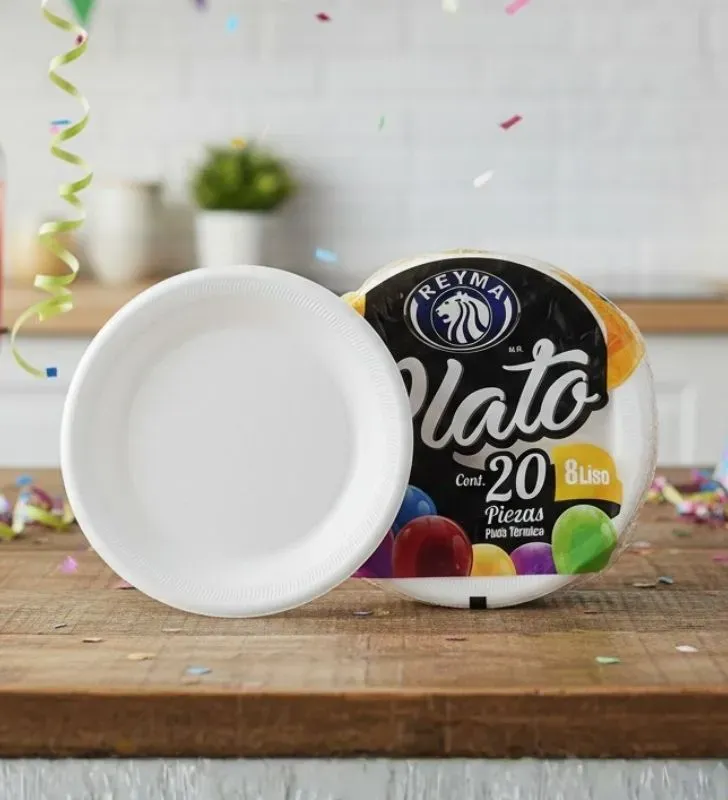 Plato Térmico Liso Reyma No. 8 (PT8L) - Paquete 20 pzas