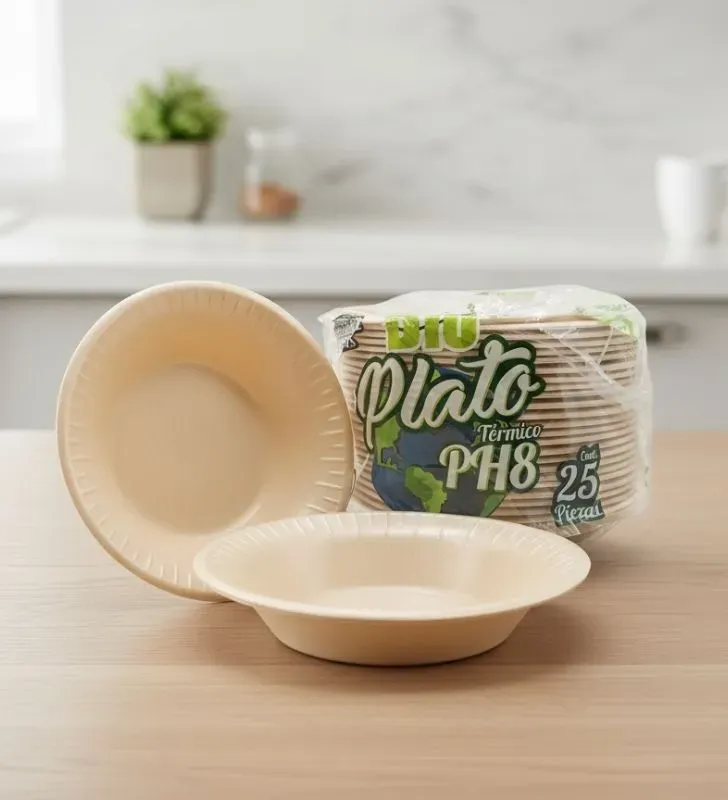 Plato PH6 Bio Reyma Hondo - Biodegradable 25 pzas