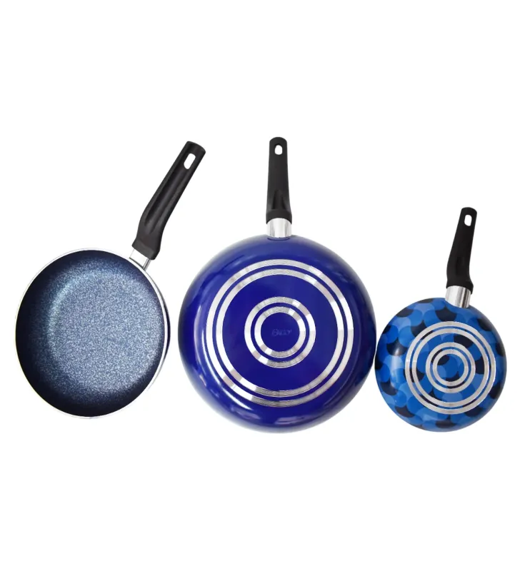 Set sartenes 20/24/30 cm azul – antiadherente