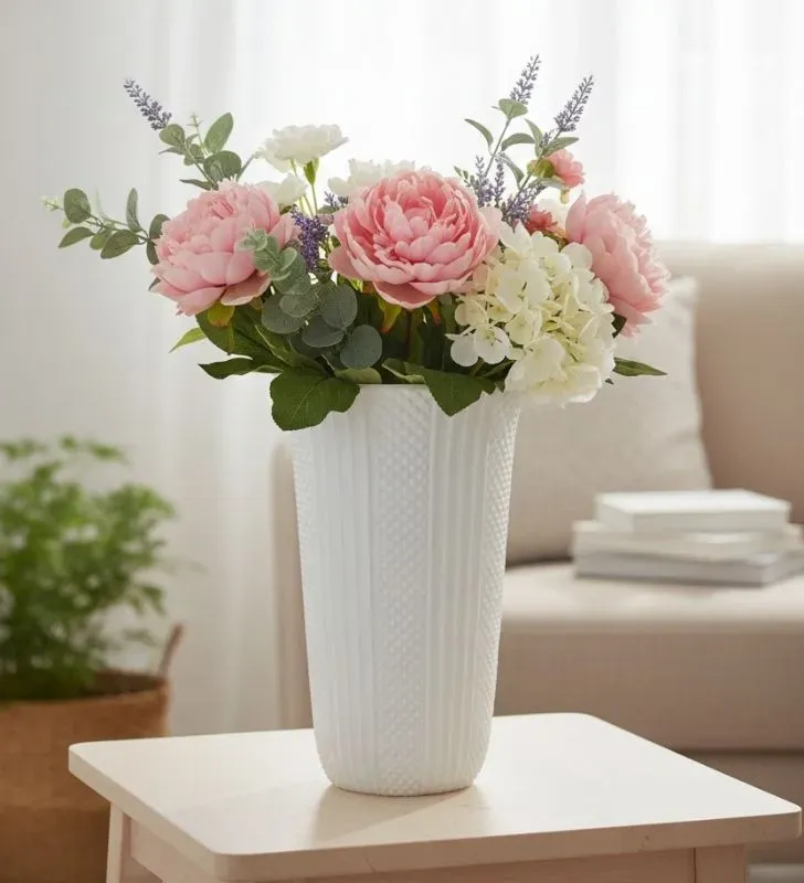 Florero Blanco Europlast 5.8L - Polipropileno Resistente