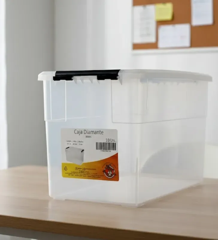 Caja Diamante 10 Litros D’NOVO - Organizador Cristal Transparente