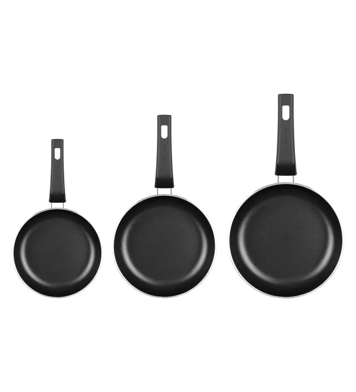 Set sartenes 20/24/30 cm negro – antiadherente vasconia