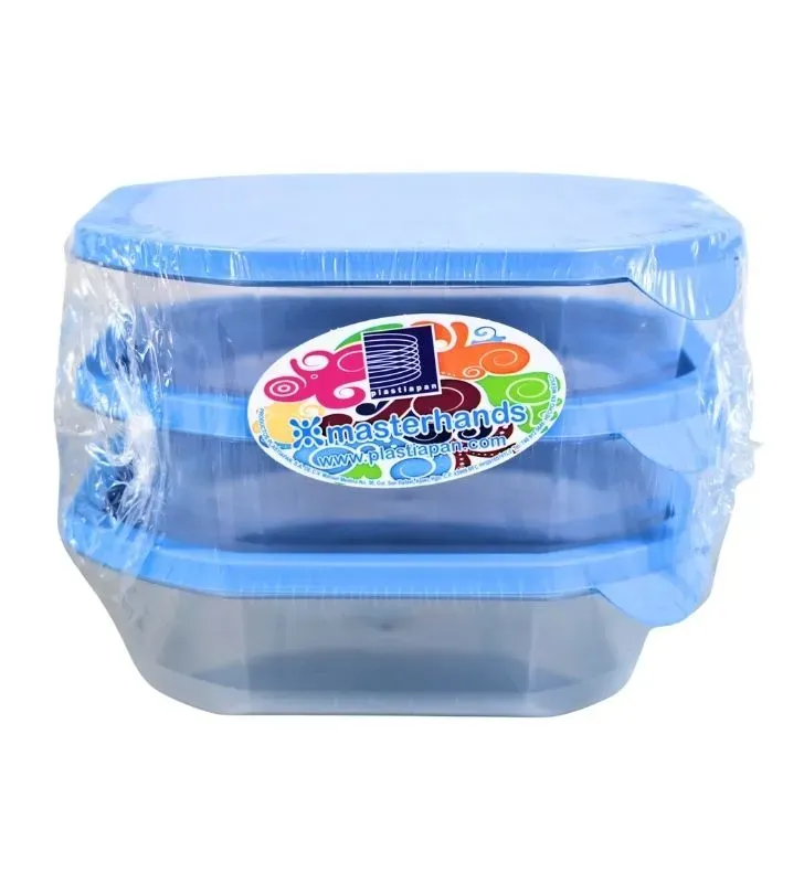 Set Kenji B3 Plastiapan 0.5L (3 pzas) - Tapas de Colores