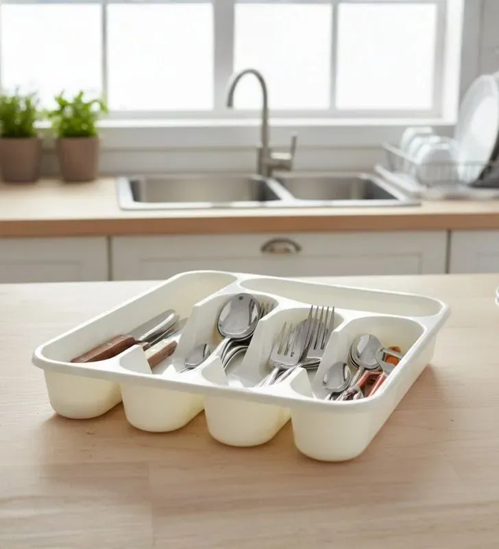 Portacubiertos Plastiapan HOG036 - Organizador de Cajón Colores