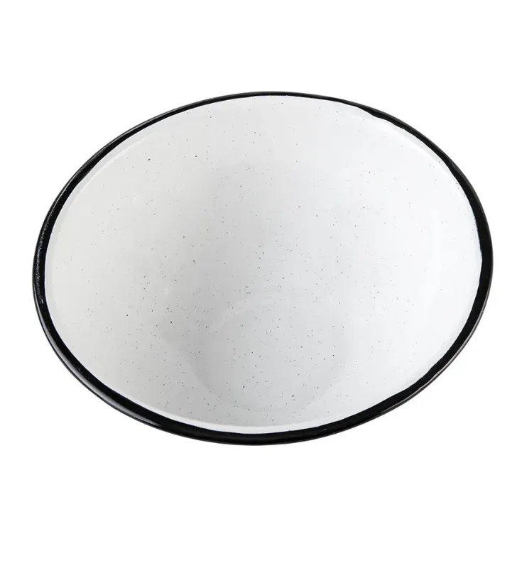 Bowl de Peltre 18 cm CINSA (1.2L) - Blanco Jaspeado