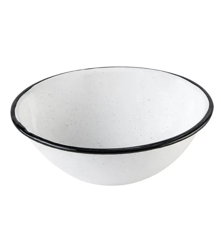 Bowl de Peltre 18 cm CINSA (1.2L) - Blanco Jaspeado