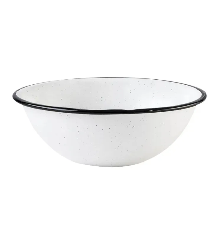 Bowl de Peltre 18 cm CINSA (1.2L) - Blanco Jaspeado