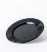 Plato Plano 16 cm con Ala CINSA - Negro Brillante Jaspeado
