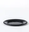 Plato Plano 16 cm con Ala CINSA - Negro Brillante Jaspeado