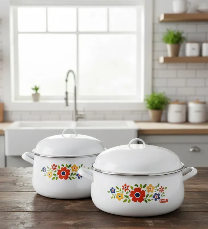 Jumbo Set CINSA Yubicela 318734 - Olla y Arrocera Blanca Silver