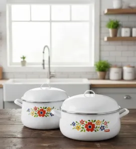 Jumbo Set CINSA Yubicela 318734 - Olla y Arrocera Blanca Silver