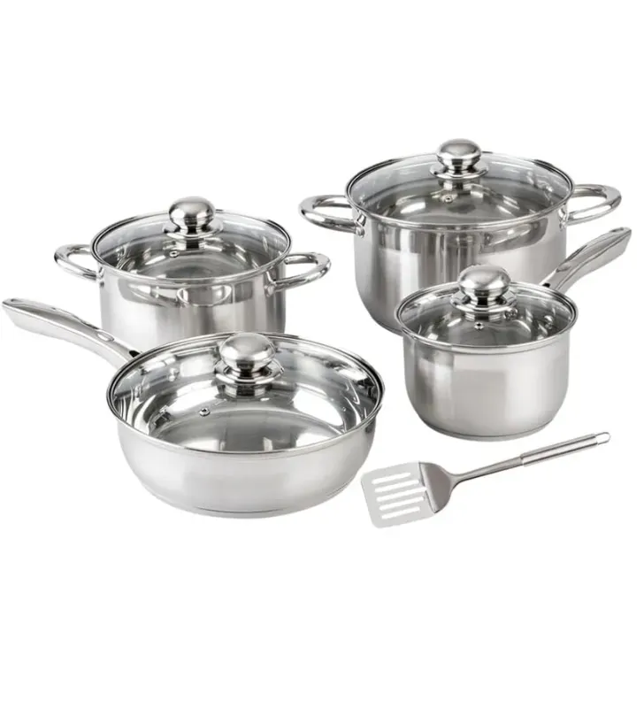 Batería Irlanda CINSA 9 Piezas - Acero Inoxidable y Vidrio