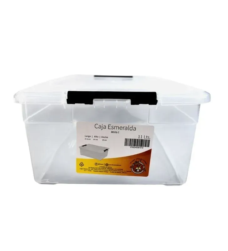 Caja Esmeralda 11 Litros D’NOVO - Organizador Cristal Hermético