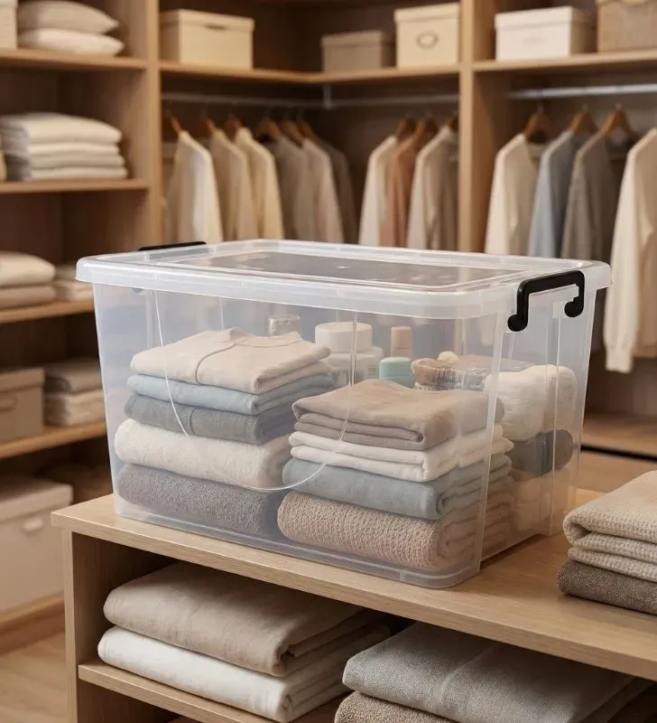 Caja Rosario 28 Litros D’NOVO - Cristal con Grapas de Seguridad