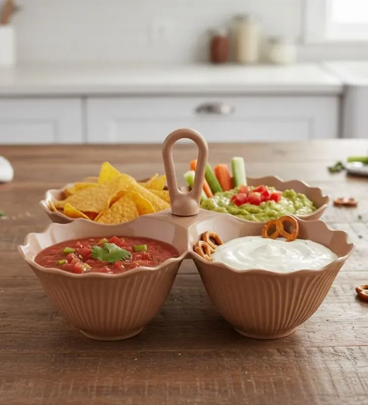 Salsera Café Boris de 4 Divisiones - Plástico Resistente