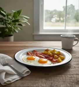 Plato Plano de Peltre 22 cm CINSA - Blanco Jaspeado Filo Negro