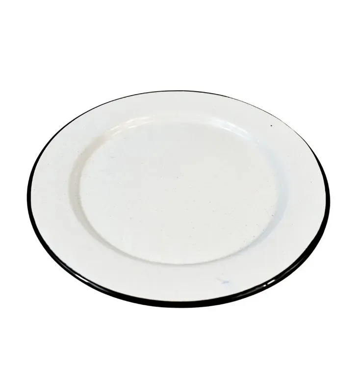 Plato Plano 27 cm con Ala CINSA - Gran Formato Peltre Blanco