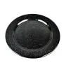 Plato Plano 27 cm con Ala CINSA - Negro Brillante Jaspeado