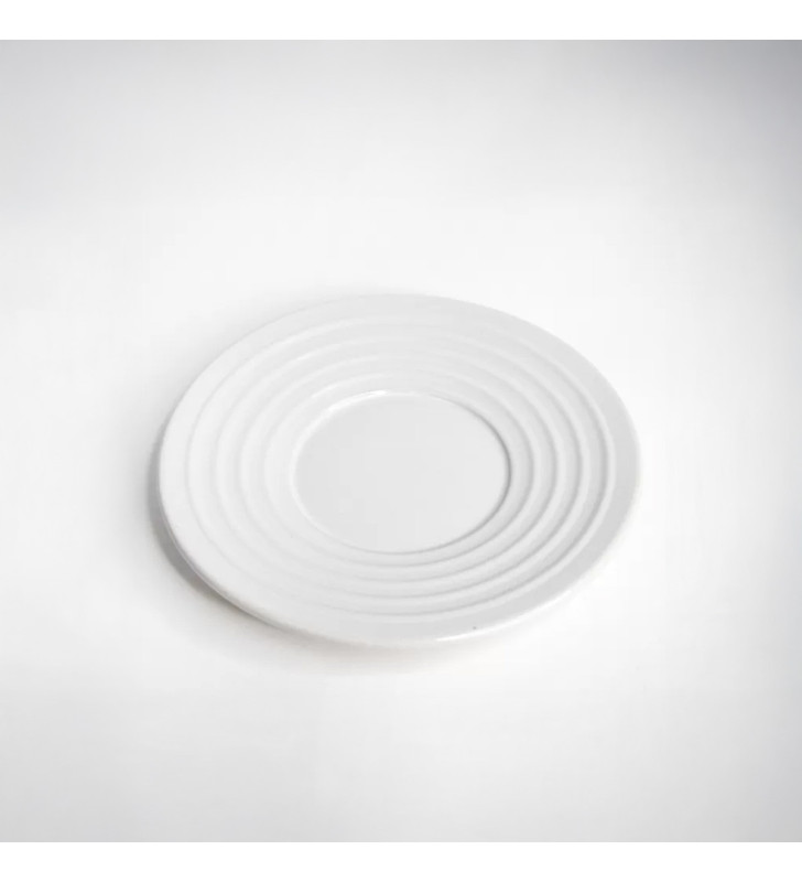 PLATO PARA TAZA EMBOSS CIRCLES OPACO-SANTA ANITA