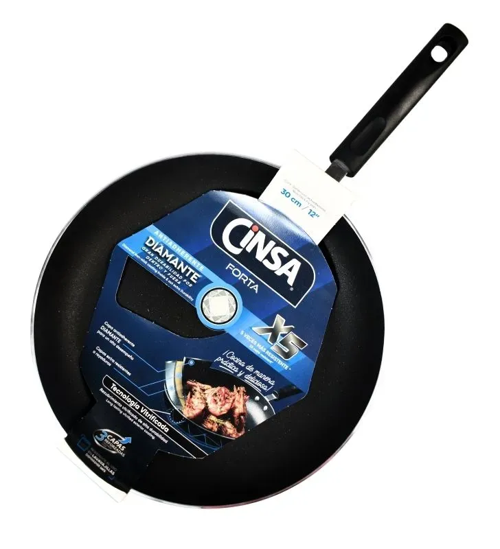 Sartén CINSA Forta 30 cm - Antiadherente Diamante 10x Resistente