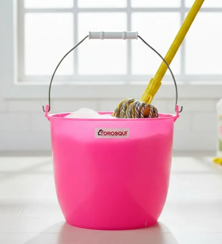 Cubeta Flexible Torosqui No. 8 - 4L Uso Rudo con Asa Metálica