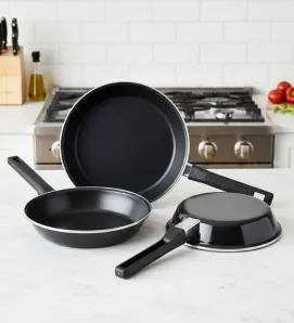 Juego de Sartenes CINSA Barcelona 3 Pzs - Acero Vitrificado