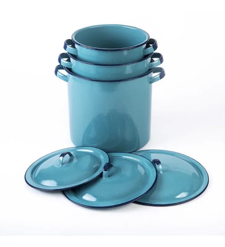 Juego de Ollas CINSA Ideal Azul Turquesa - 6 Piezas Peltre