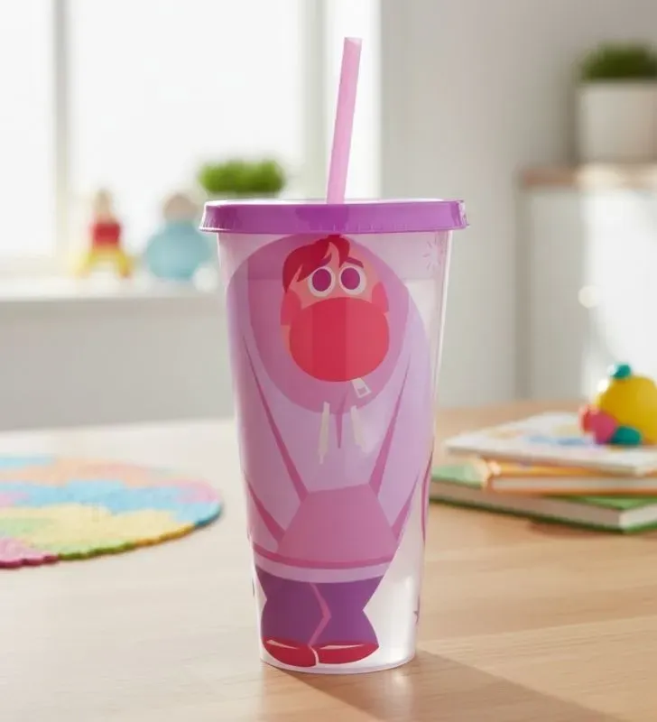 Vaso Termocromático Personaje Vergüenza - ANDROMEDA con Popote