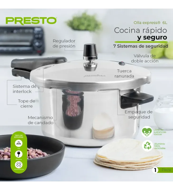 Olla de presión Presto Premier 6 L