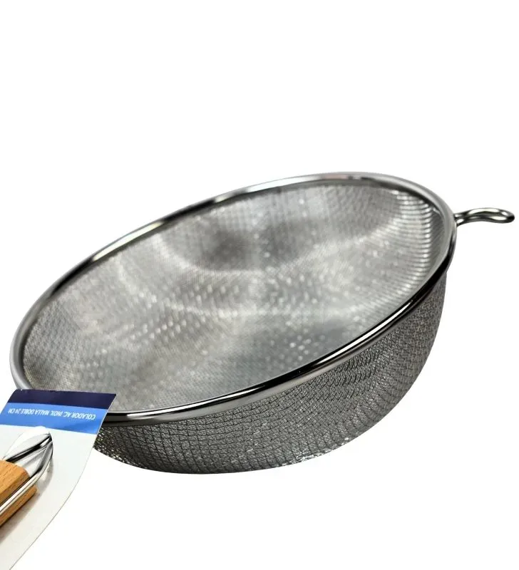 Colador Travessa 24cm Acero Inox - Malla Doble Industrial