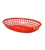 Canasta Roja Fast Food Ovalada TRAVESSA 23x15x4cm - Resistente