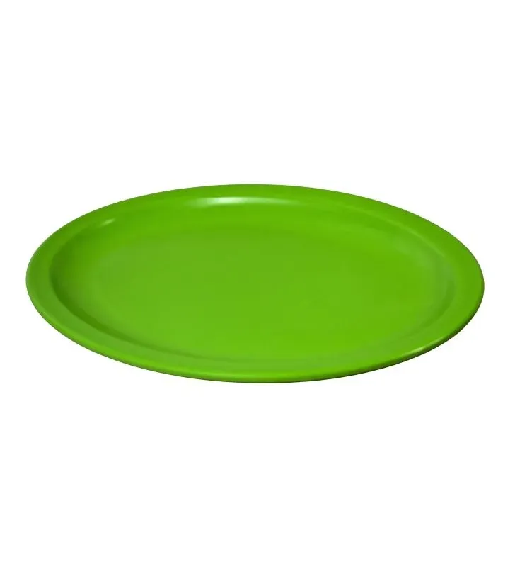 Plato Ovalado 11.5" Melamina Verde TRAVESSA - Resistente y Amplio